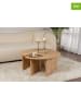 Scandinavia Concept Set van twee bijzettafels "Moira" lichtbruin - (H)41 x Ø 90 cm