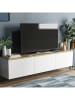 Scandinavia Concept TV-Regal "Neon" in Weiß/ Eiche - (B)160 x (H)35 x (T)32 cm