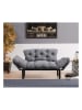 Scandinavia Concept Sofa "Nitta" grijs - (B)155 x (H)85 x (D)73 cm