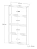 Scandinavia Concept Wandmeubel "Quatro" lichtbruin - (B)43,2 x (H)80 x (D)9 cm