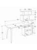 Scandinavia Concept Bureau "Vina" wit - (B)133 x (H)146,4 x (D)55 cm