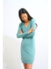 AUTHENTIC CASHMERE Kasjmieren jurk "Capelet" turquoise