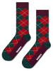 Happy Socks 3-delige set: sokken "Snowman" rood/donkerblauw