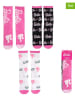 Lucky Socks 3er-Set: Socken "Barbie" in Weiß/ Pink/ Schwarz