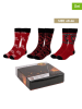 Lucky Socks 3-delige set: sokken "House of Dragon" rood/zwart