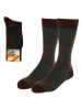 Lucky Socks Skarpety "Jurassic park" w kolorze zielono-brązowym