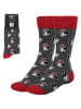 Lucky Socks Skarpety "Minnie" w kolorze szaro-czerwonym