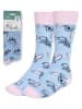 Lucky Socks Socken "Stitch" in Hellblau/ Rosa