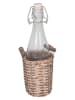 Anticline Drinkfles met mand transparant/lichtbruin - (H)28 cm