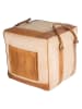 Anticline Pouf in Creme/ Hellbraun - (B)40 x (H)40 x (T)40 cm