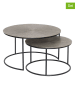 Anticline 2er-Set: Beistelltische in Grau/ Schwarz