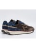 Replay Leder-Sneakers in Dunkelblau/ Braun