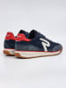 Replay Leder-Sneakers in Dunkelblau/ Rot