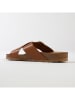 BACKSUN Klapki "Bari" w kolorze jasnobrązowym