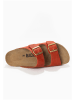BACKSUN Leder-Pantoletten "Bali" in Orange