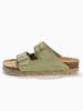 BACKSUN Skórzane klapki "Bali" w kolorze zielonym