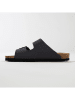BACKSUN Klapki "Bali" w kolorze antracytowym