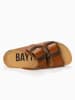 BAYTON Skórzane klapki "Alicante" w kolorze jasnobrązowym