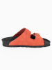 BAYTON Skórzane klapki "Atlas" w kolorze pomarańczowym