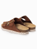 BAYTON Skórzane klapki "Atlas" w kolorze jasnobrązowym