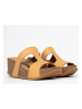 Sunbay Klapki "Marigold" w kolorze jasnobrązowym na koturnie