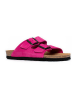 Sunbay Leder-Pantoletten "Trefle" in Fuchsia