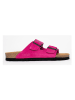Sunbay Leder-Pantoletten "Trefle" in Fuchsia
