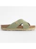 Sunbay Skórzane klapki "Broome" w kolorze jasnozielonym