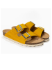 Sunbay Skórzane klapki "Trefle" w kolorze musztardowym