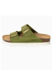 Sunbay Skórzane klapki "Trefle" w kolorze zielonym