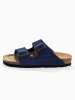 Sunbay Skórzane klapki "Trefle" w kolorze granatowym