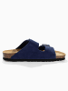 Sunbay Skórzane klapki "Trefle" w kolorze granatowym