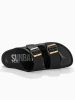 Sunbay Pantoletten "Edelweiß" in Schwarz