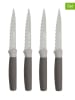 BergHOFF 4er-Set: Steakmesser in Silber/ Schwarz - (L)11,5 cm