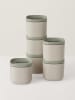 BergHOFF 6-delige set: voorraadpotten crème/groen - (H)6,9 cm