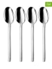 BergHOFF 4-delige set: koffielepels zilverkleurig - (B)3 x (H)15 x (D)1 cm