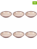 Villa d´Este 6er-Set: Suppenteller "Bretagne" in Beige/ Braun - Ø 19,5 cm