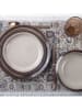 Villa d´Este 6er-Set: Suppenteller "Bretagne" in Beige/ Braun - Ø 19,5 cm