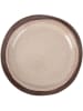 Villa d´Este 6-delige set: ontbijtborden "Bretagne" beige/bruin - Ø 22 cm