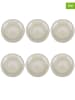 Villa d´Este 6er-Set: Speiseteller "4 Toni" in Beige - Ø 27 cm