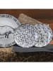 Villa d´Este 6er-Set: Frühstücksteller "Farm" in Schwarz/ Weiß - Ø 19,5 cm