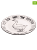 Villa d´Este 6er-Set: Speiseteller "Goose" in Schwarz/ Weiß - Ø 27 cm