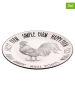 Villa d´Este 6er-Set: Speiseteller "Rooster" in Schwarz/ Weiß - Ø 27 cm