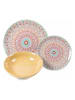 Villa d´Este 18-częściowy zestaw talerzy "Sharm" ze wzorem