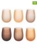 Villa d´Este 6er-Set: Gläser "Happy Hour" in Hellbraun/ Beige/ Gelb - 500 ml