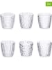 Villa d´Este 6-delige set: waterglazen "Geometric" transparant - 380 ml