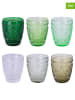 Villa d´Este 6er-Set: Gläser "Imperial" in Grün/ Transparent - 300 ml