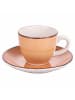Villa d´Este 6-delige set: koffiekoppen "Baita" beige/bruin - 90 ml