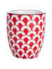 Villa d´Este 6-delige set: koffiebekers "Confusion" rood - 90 ml