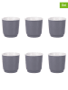 Villa d´Este 6-delige set: koffiebekers "Shape" grijs - 100 ml